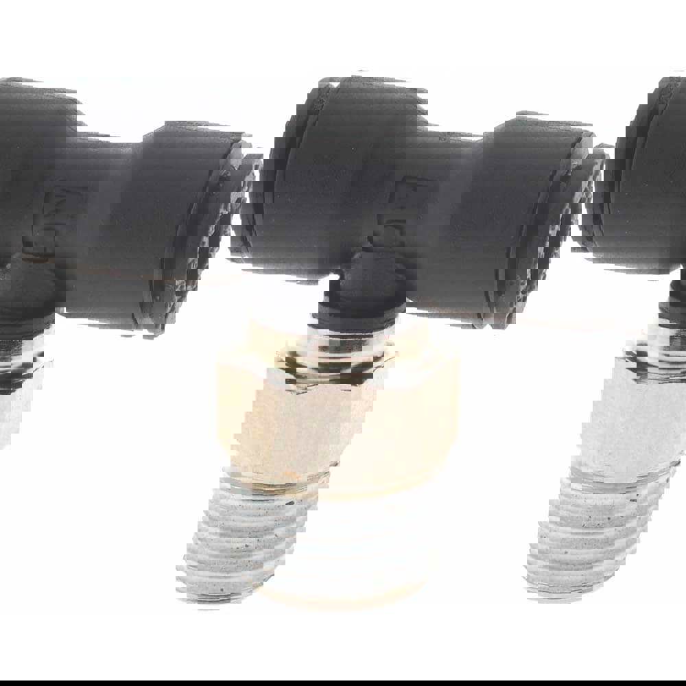 Push-To-Connect Tube to Male BSPT Tube Fitting: Male Branch Tee, 1/8