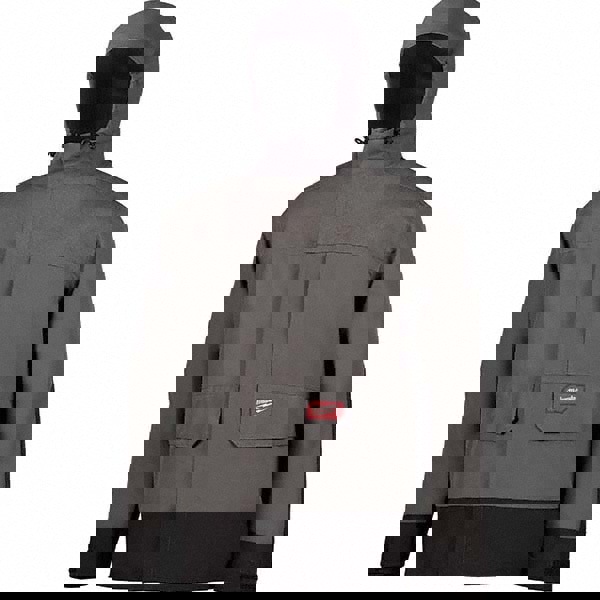 Rain Jacket: Size 2XL, Gray, Polyester & Polyurethane