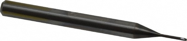 Ball End Mill: 0.80 mm Dia, 0.60 mm LOC, 2 Flute, Solid Carbide