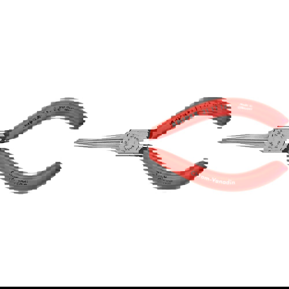 Long Nose Pliers; Pliers Type: Long Nose Pliers ; Jaw Texture: Smooth ; Jaw Length (Inch): 2-11/64 ; Jaw Width (Inch): 5/8 ; Jaw Bend: 0.60 ; Handle Type: Comfort Grip