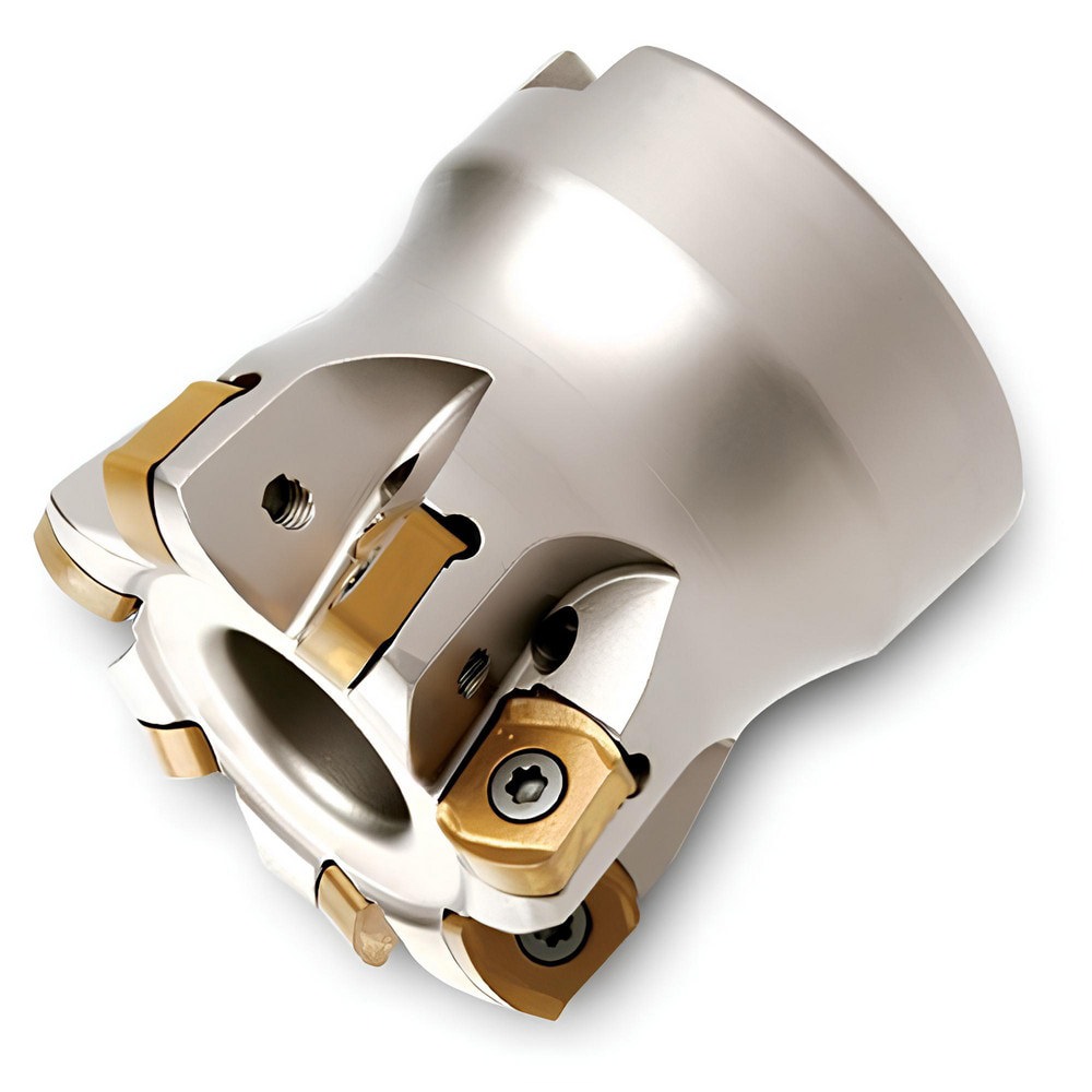 Indexable High-Feed Face Mill: 52 mm Cut Dia, 22 mm Arbor Hole