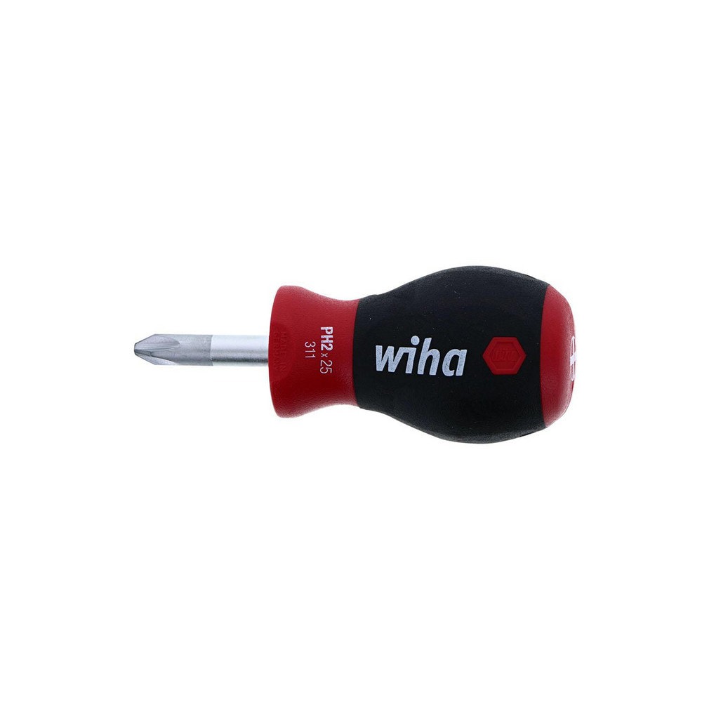Phillips Screwdrivers; Overall Length (Inch): 3 ; Handle Type: Cushion Grip ; Phillips Point Size: 2 ; Handle Color: Black; Red ; Blade Length (Inch): 1 ; Handle Material: Plastic