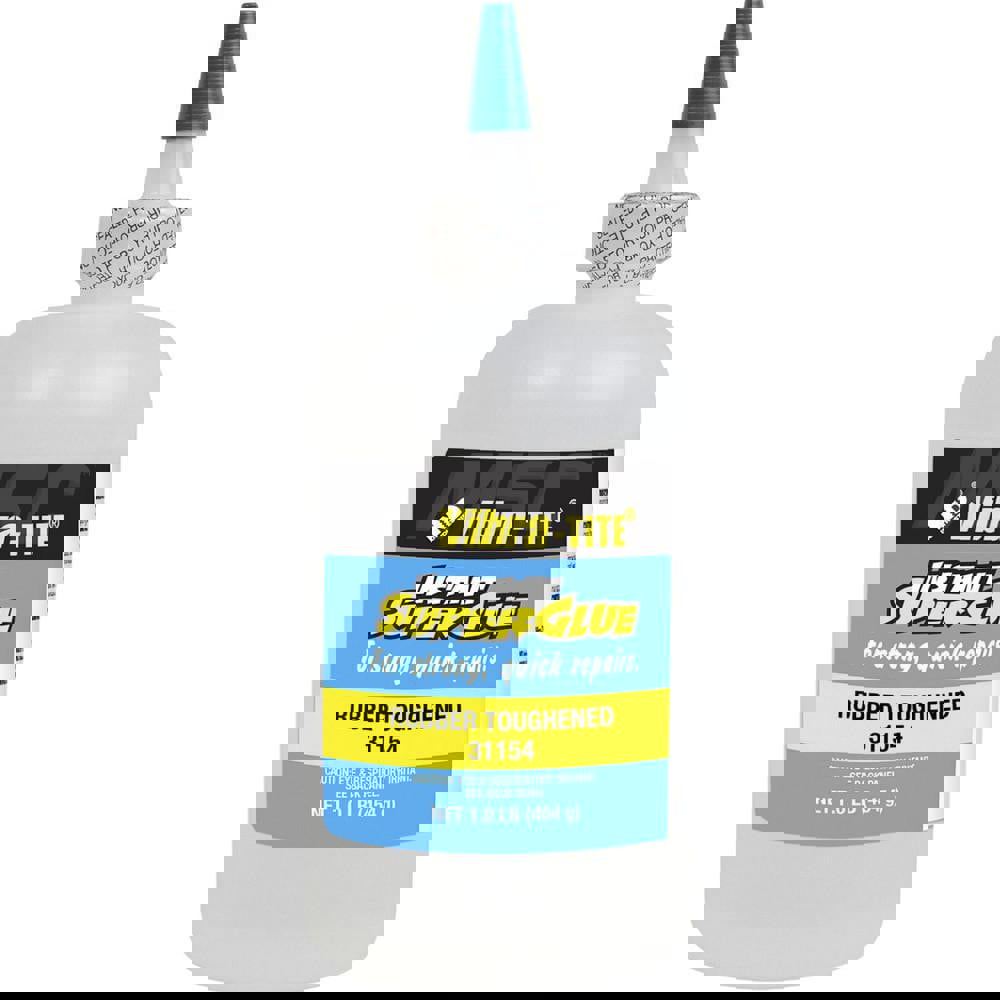 Instant Adhesive Glue: 1 lb Bottle, Clear