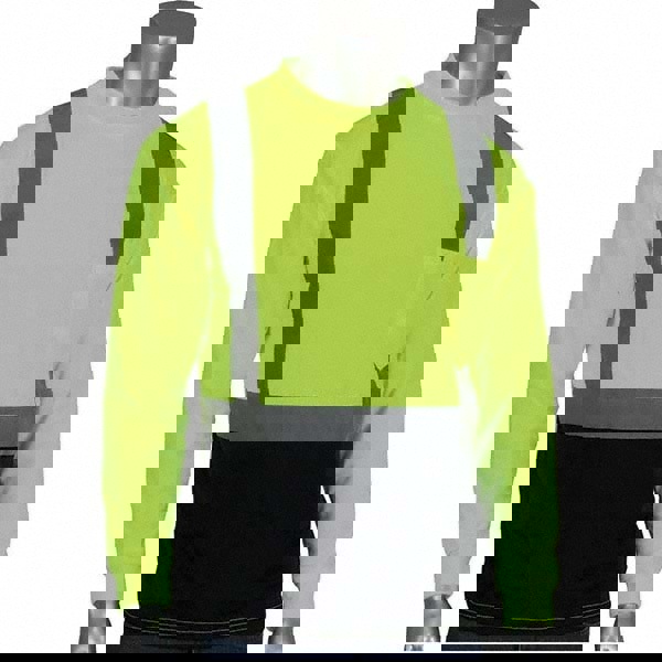 Work Shirt: High-Visibility, T-Shirt, 4X-Large, Polyester, Black & High-Visibility Yellow