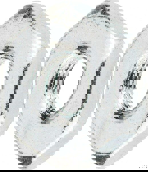 Machine Screw Hex Nut: #6-32, Steel, Zinc Finish