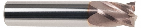 Square End Mill: 5/8'' Dia, 3/4'' LOC, 5/8'' Shank Dia, 3'' OAL, 4 Flutes, Solid Carbide