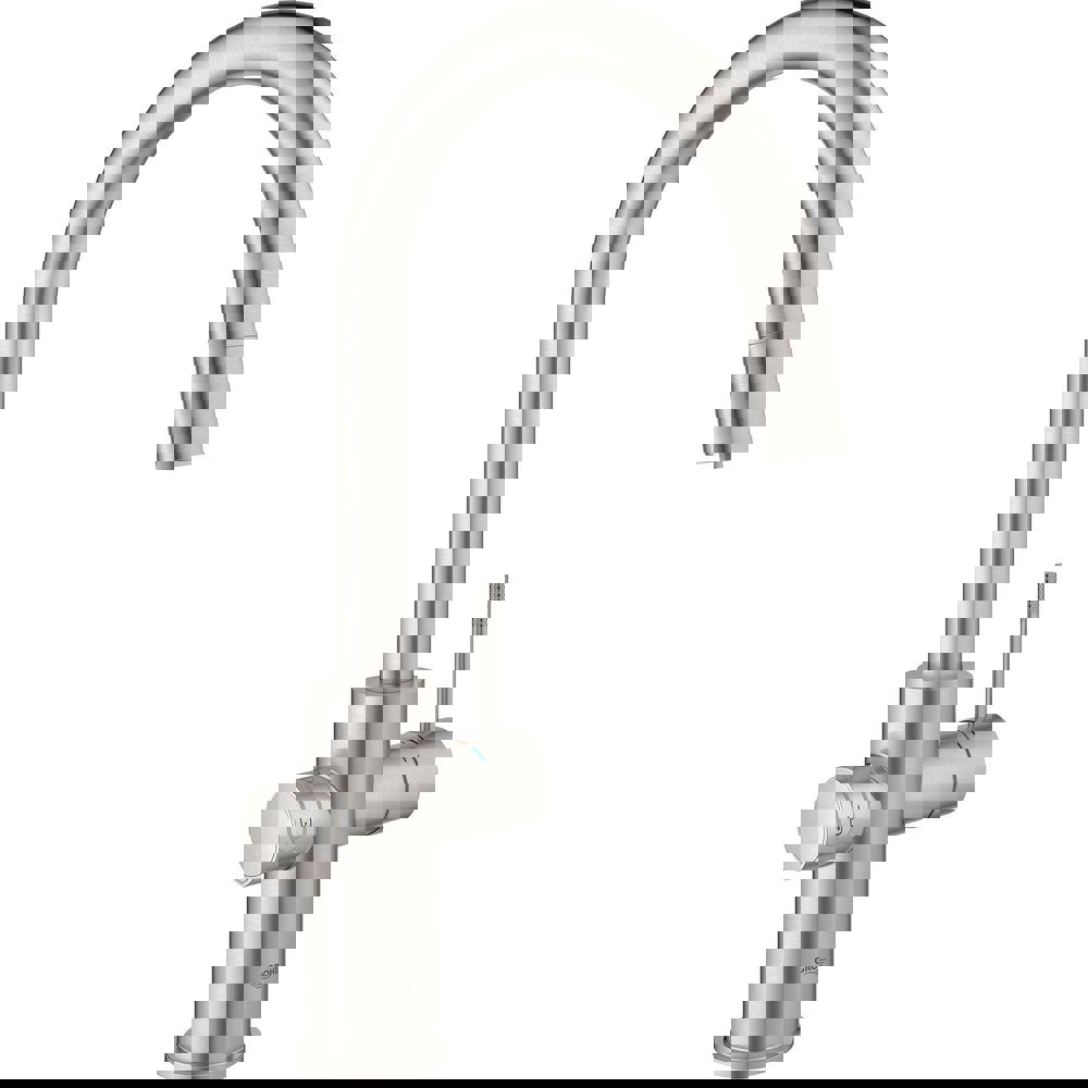 Lavatory Faucets; Type: Pull Down Kitchen Faucet; Inlet Location: Back; Spout Type: Swivel; Inlet Pipe Size: 1/2 in; Design: One Handle; Inlet Gender: Male; Handle Type: Lever; Maximum Flow Rate: 1.8; Mounting Centers: Single Hole; Material: Metal; Drain