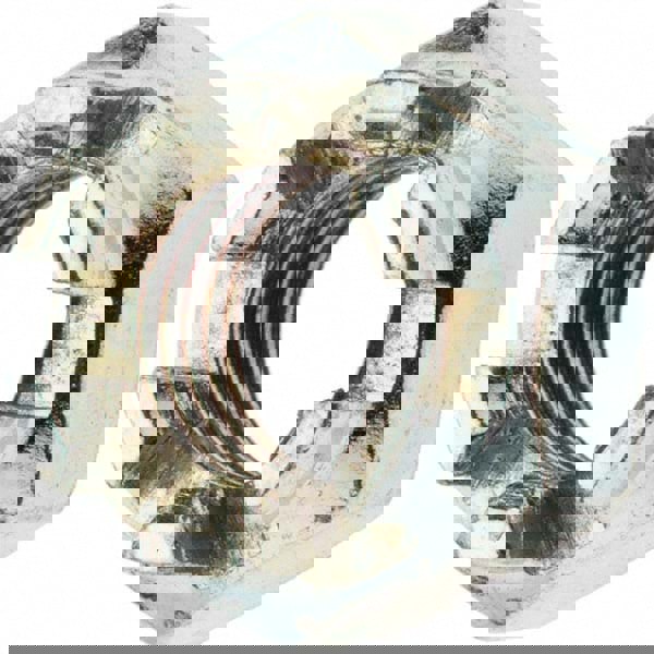 Hex Lock Nut: 7/16-20, Grade 5 Steel, Zinc-Plated