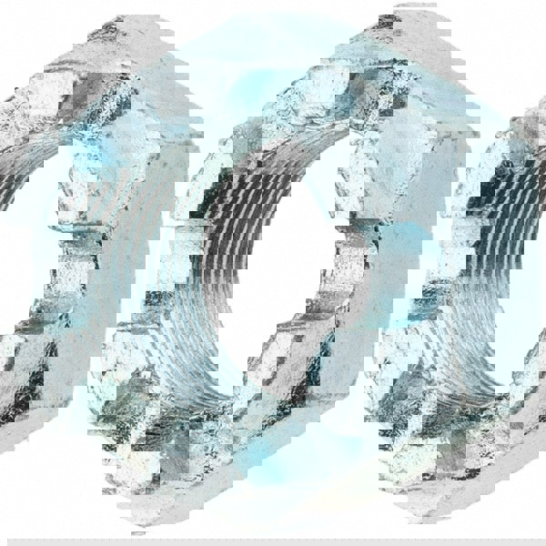 Hex Lock Nut: 5/8-18, Grade 5 Steel, Zinc-Plated