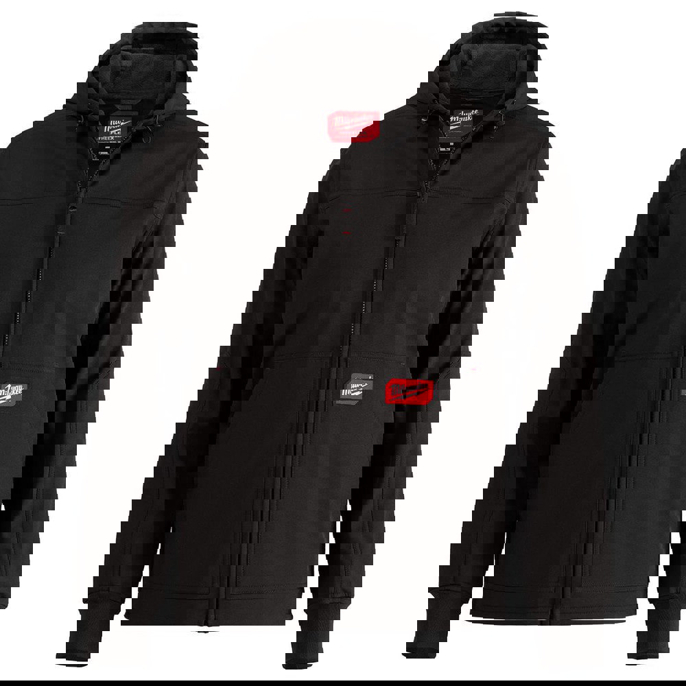 General Purpose & Washable Jacket: Size Large, Polyester, Zipper Closure, Attached Hood