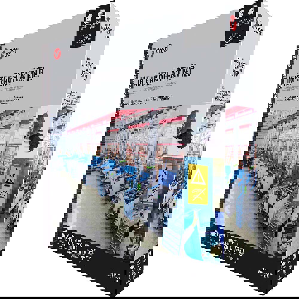 Hook & Loop; Shape: Roll ; Tape Width: 2.00in ; Color: Black ; Roll Length (yd): 5.00 ; Roll Length (Feet): 15.00 ; Piece Length (Inch): 180