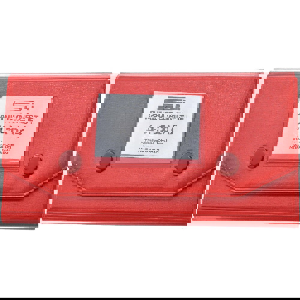 Radius Gage Set: Stainless Steel, 0.5 to