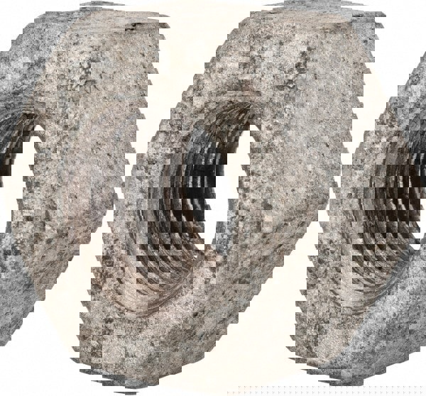 Heavy Hex Nut: 9/16-12, Grade A194 Grade 2H Steel, Galvanized Finish