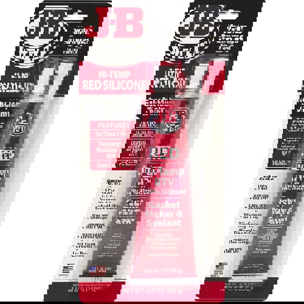 Automotive Sealants; Sealant Type: Gasket Sealant ; Container Type: Tube ; Container Size: 3 oz ; Color: Red ; Full Cure Time: 1 hr ; Minimum Temperature (Deg F - 3 Decimals): 50