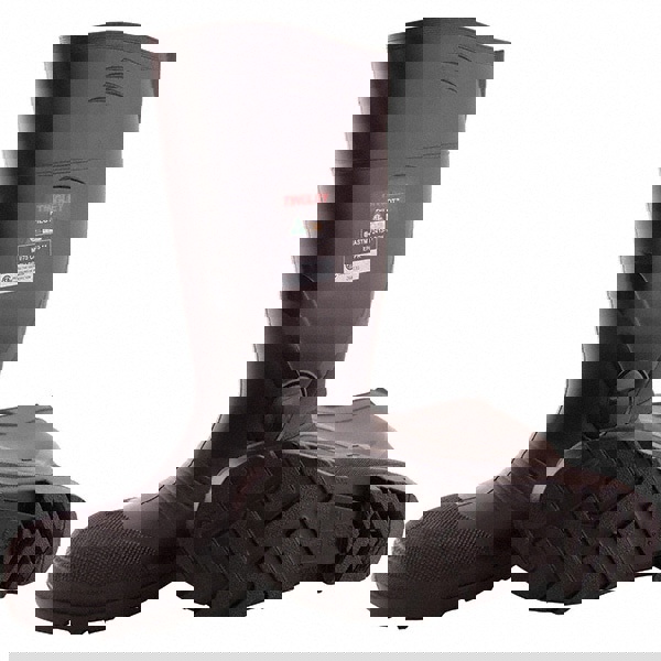 Work Boot: Size 4, Polyvinylchloride, Steel Toe, Knee Boot