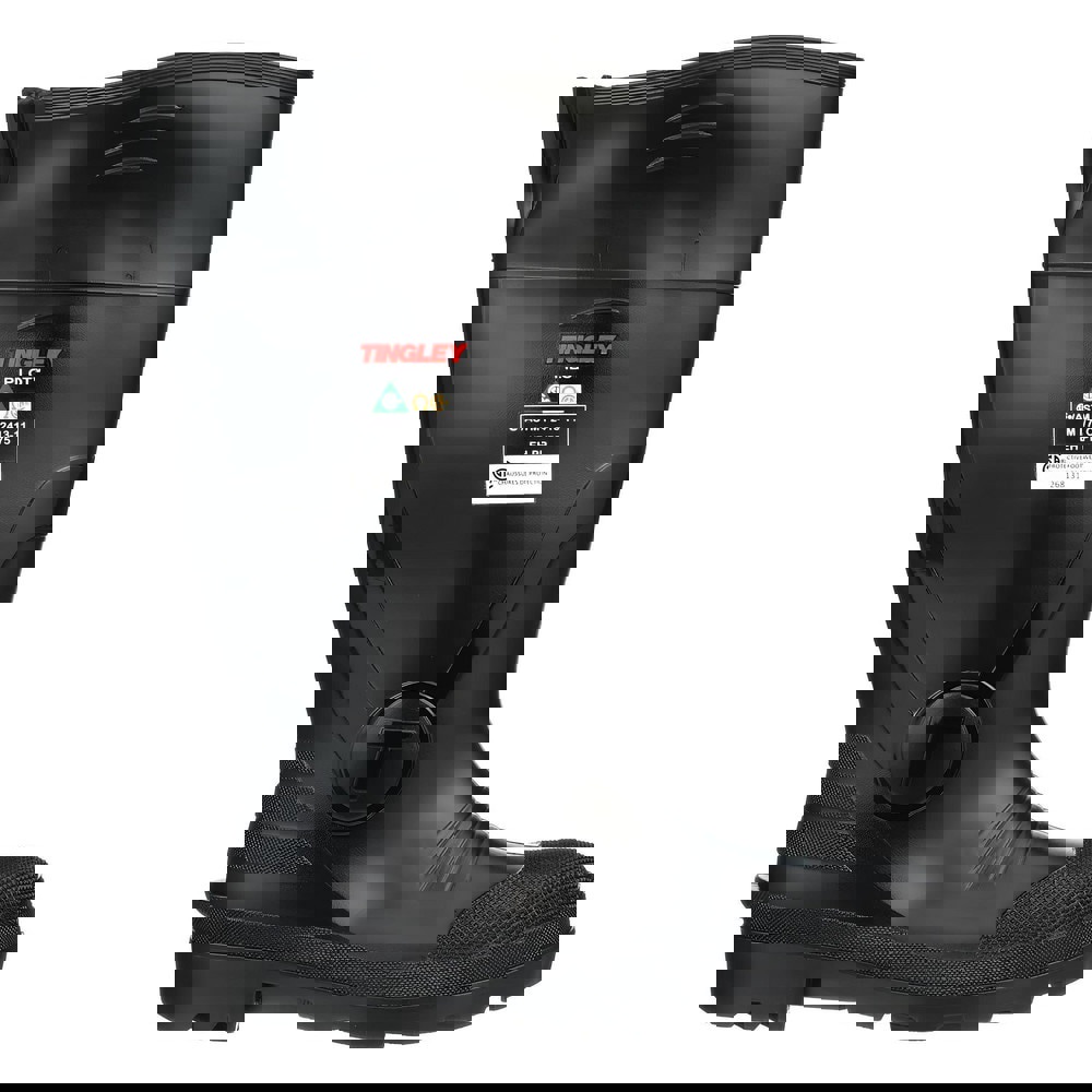 Work Boot: Size 8, Polyvinylchloride, Steel Toe, Knee Boot