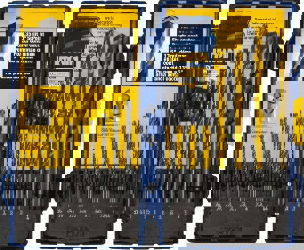 Drill Bit Set: Jobber Length Drill Bits, 18 Pc, 0.0625