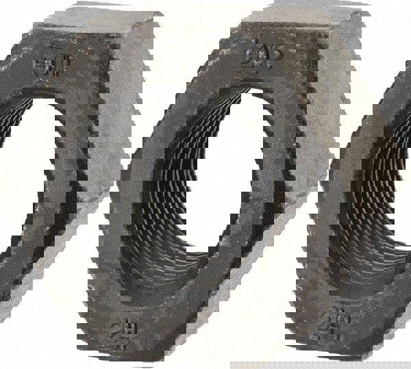 Heavy Hex Nut: 1-3/8-8, Grade A194 Grade 2H Steel, Bright/Uncoated Finish