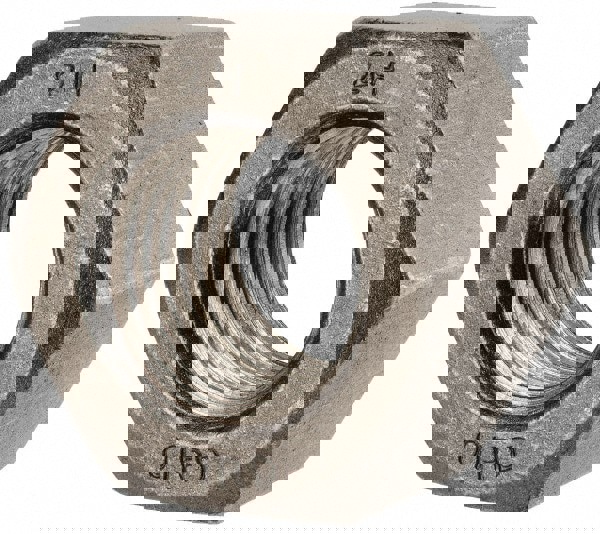 Heavy Hex Nut: 1-1/2-6, Grade A194 Grade 2H Steel, Bright/Uncoated Finish