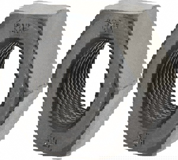 Heavy Hex Nut: 1-1/2-8, Grade A194 Grade 2H Steel, Bright/Uncoated Finish