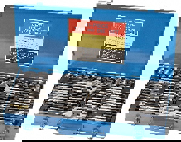 Tap & Die Set: 1/8-27 to 3/4-16 Taps, 1/4-20 to 3/4-16 Dies, NPT, UNC & UNF