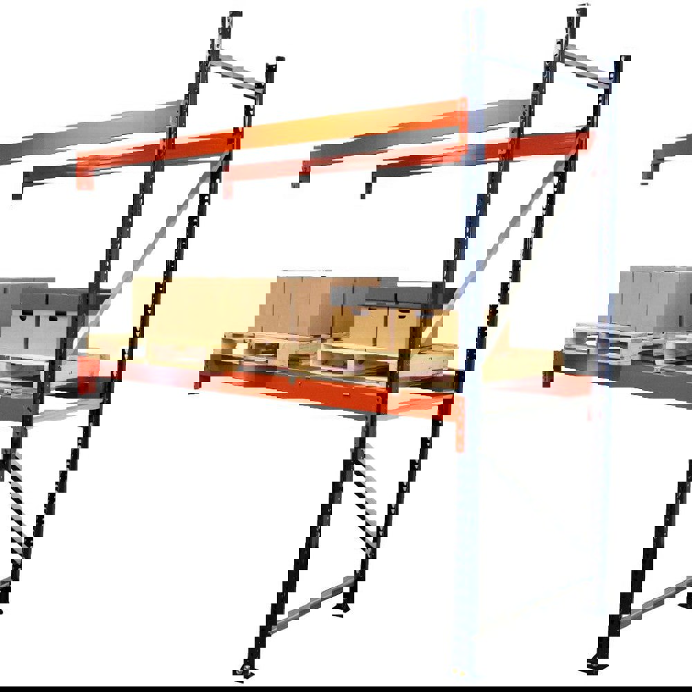 Pallet Racks; Rack Type: Pallet Rack Add-on Unit ; Pallet Rack Construction: Teardrop ; Load Capacity (Lb. - 3 Decimals): 20867 ; Number Of Shelves: 2 ; Material: Steel ; Color: Blue; Orange