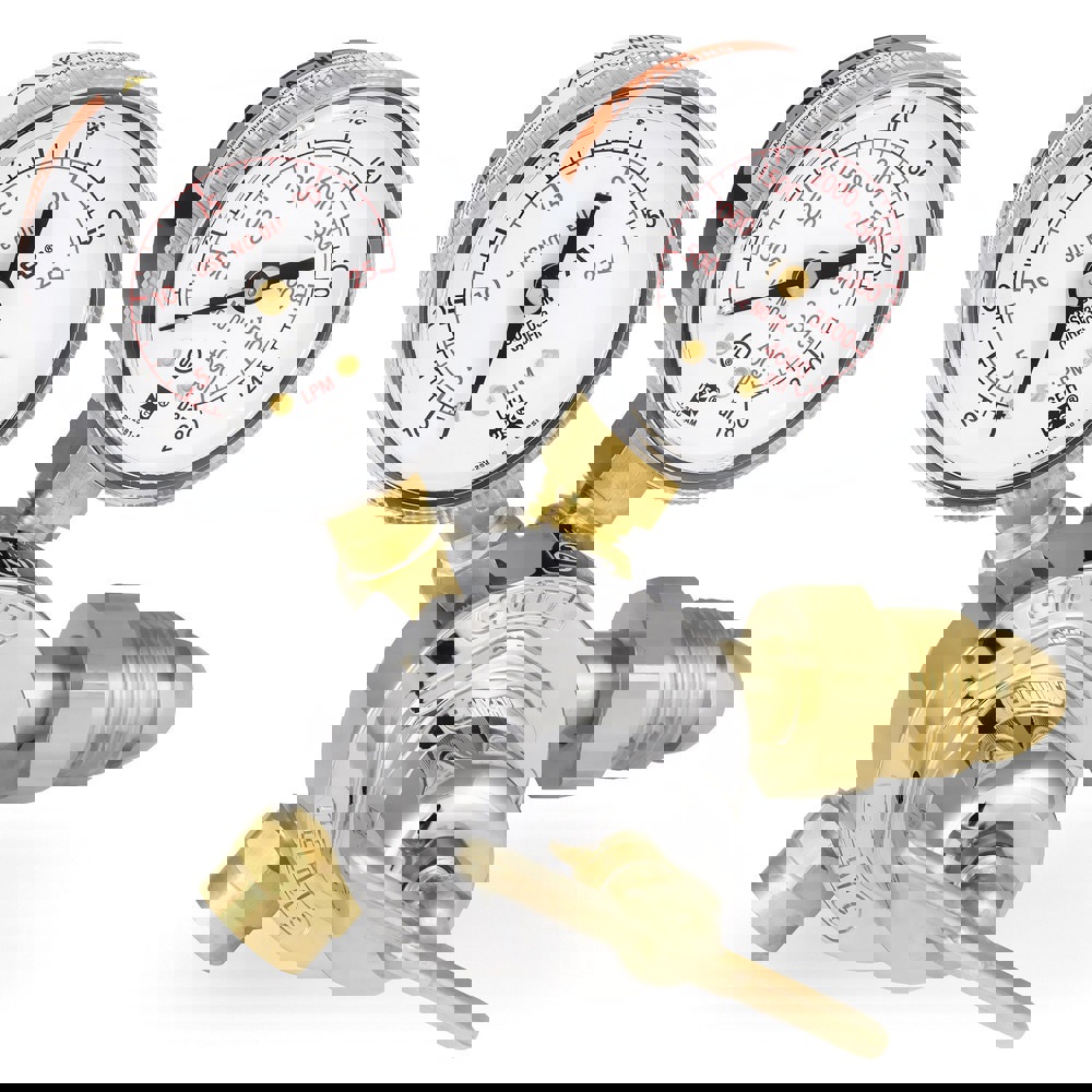 580 CGA Inlet Connection, Female Fitting, Argon Welding Regulator