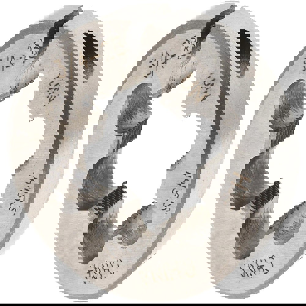 Round Die: 3/4-28, High Speed Steel