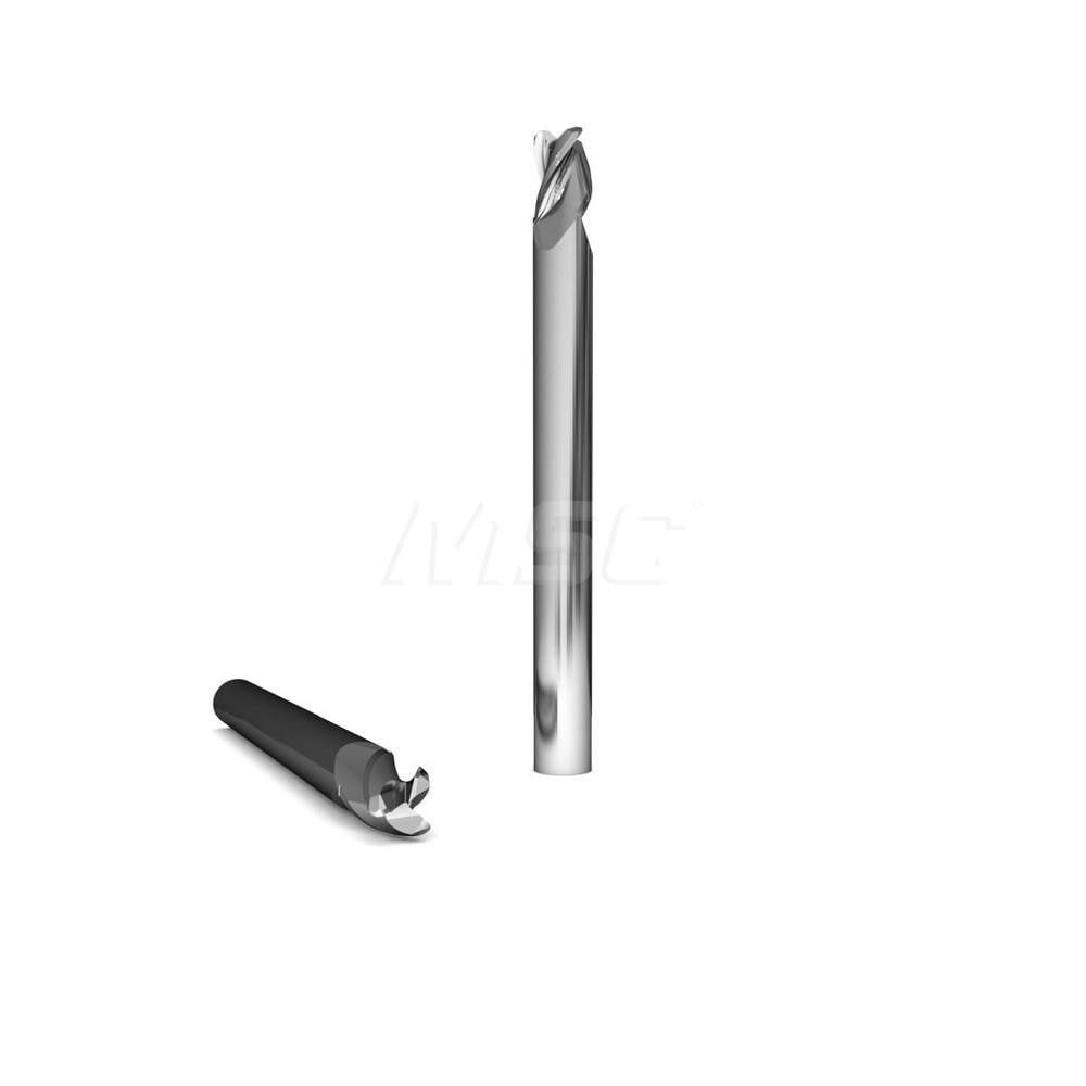 Square End Mill: 5/8'' Dia, 3/4'' LOC, 5/8'' Shank Dia, 6'' OAL, 3 Flutes, Solid Carbide