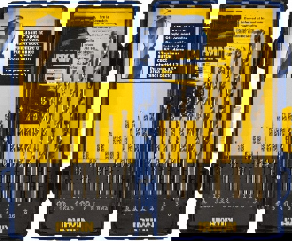 Drill Bit Set: Jobber Length Drill Bits, 15 Pc, 0.0625