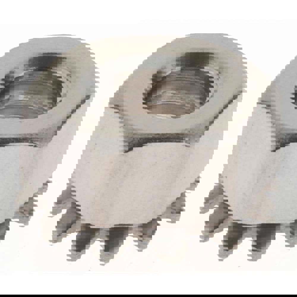 Hex Nuts With Lock Washers; Lock Washer Type: External Tooth; System of Measurement: Inch; Material: Stainless Steel; Thread Size: 1/4-20; Width Across Flats (Inch): 7/16; Width Across Flats (Decimal Inch): 0.4375; Width Across Flats: 0.4375 in; Washer Ou