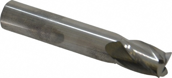 Square End Mill: 7/16'' Dia, 5/8'' LOC, 7/16'' Shank Dia, 2-1/2'' OAL, 4 Flutes, Solid Carbide