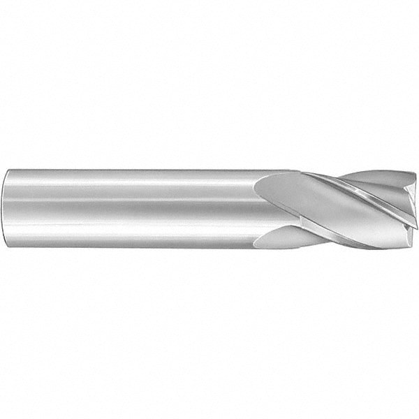 Square End Mill: 5/32'' Dia, 5/16'' LOC, 3/16'' Shank Dia, 2'' OAL, 4 Flutes, Solid Carbide
