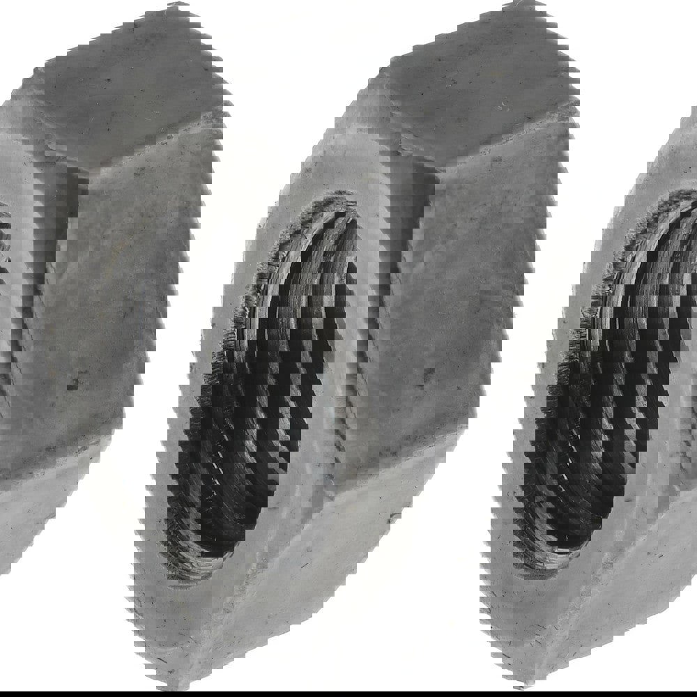 Hex Nut: 3/8-16, Grade 2 Steel, Bright/Uncoated Finish