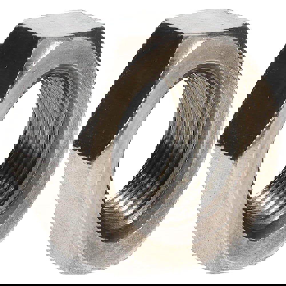 Hex Nut: 1-8, Grade 2 Steel, Bright/Uncoated Finish