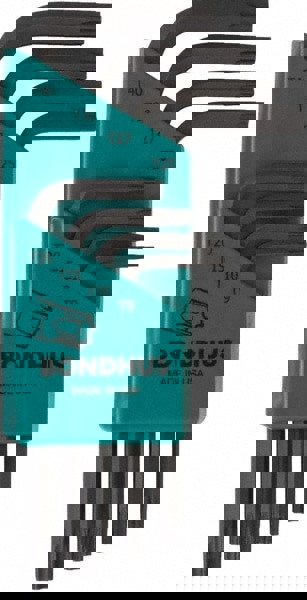 Torx Key Set: 8 Pc, L-Handle, T9 to T40