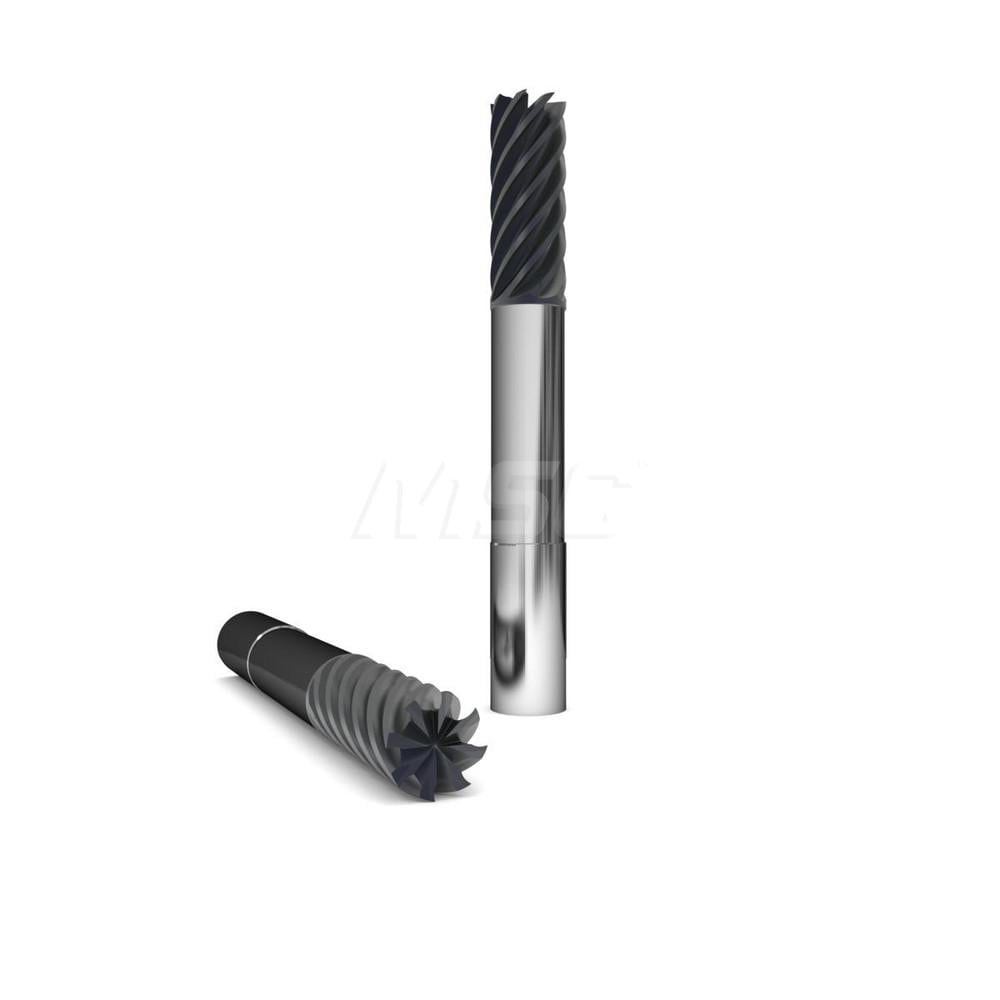 Square End Mill: 5/8'' Dia, 3/4'' LOC, 5/8'' Shank Dia, 5'' OAL, 8 Flutes, Solid Carbide