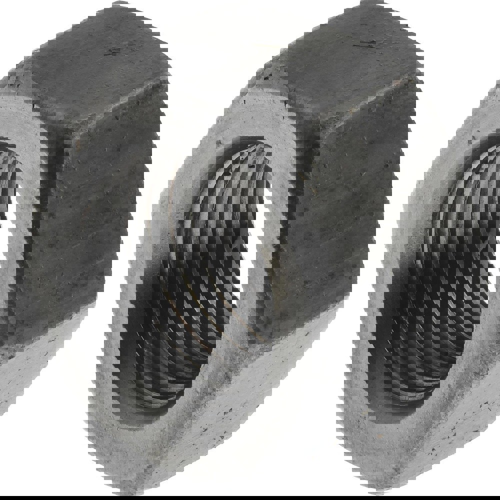 Hex Nut: 3/8-24, Grade 2 Steel, Bright/Uncoated Finish