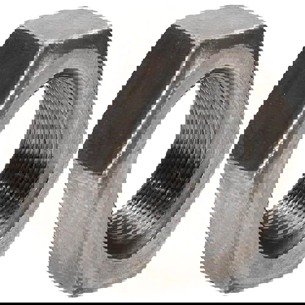 Hex Nut: 3/4-16, Grade 2 Steel, Bright/Uncoated Finish