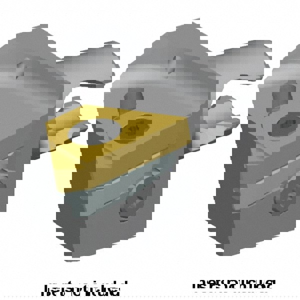 Size KM16, 20mm Head Length, 10mm Ctr to Cutting Edge, Right Hand External Modular Threading Cutting Unit Head