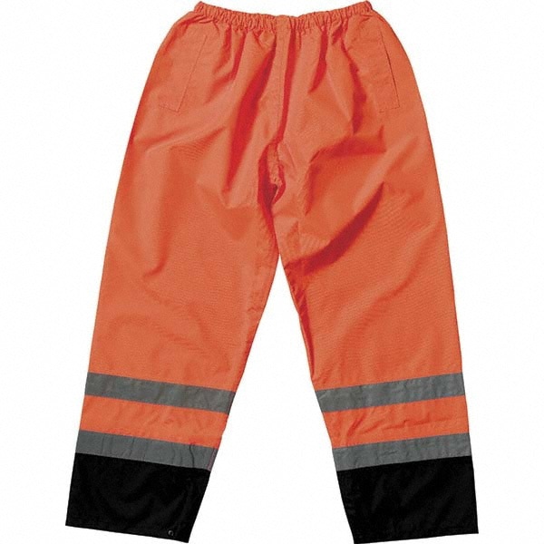 Work Pants: High-Visibility, 4X-Large, Polyester, High-Visibility Orange