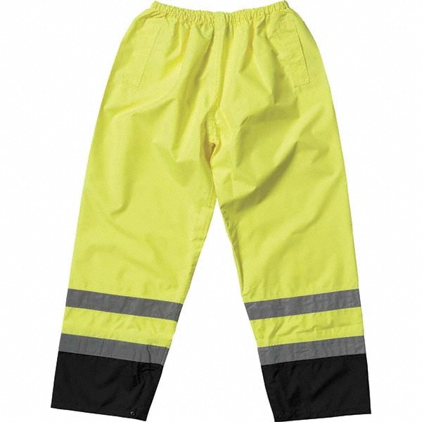 High-Visibility Pants: Size Large, High-Visibility Yellow, Polyester