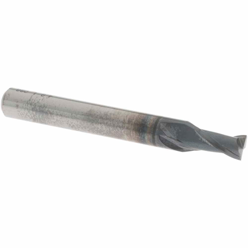 Square End Mill: 4.90 mm Dia, 7.40 mm LOC, 2 Flute, Solid Carbide