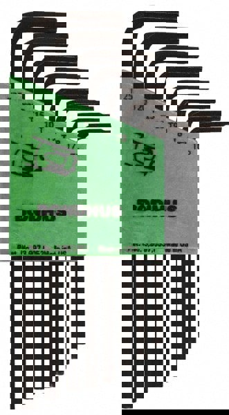 Torx Key Set: 8 Pc, L-Handle, T6 to T25