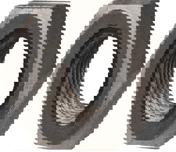 Heavy Hex Nut: 1-1/2-6, Grade 2 Steel, Bright/Uncoated Finish