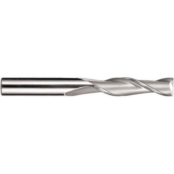 Square End Mill: 1/4'' Dia, 1-1/8'' LOC, 1/4'' Shank Dia, 3'' OAL, 2 Flutes, Solid Carbide