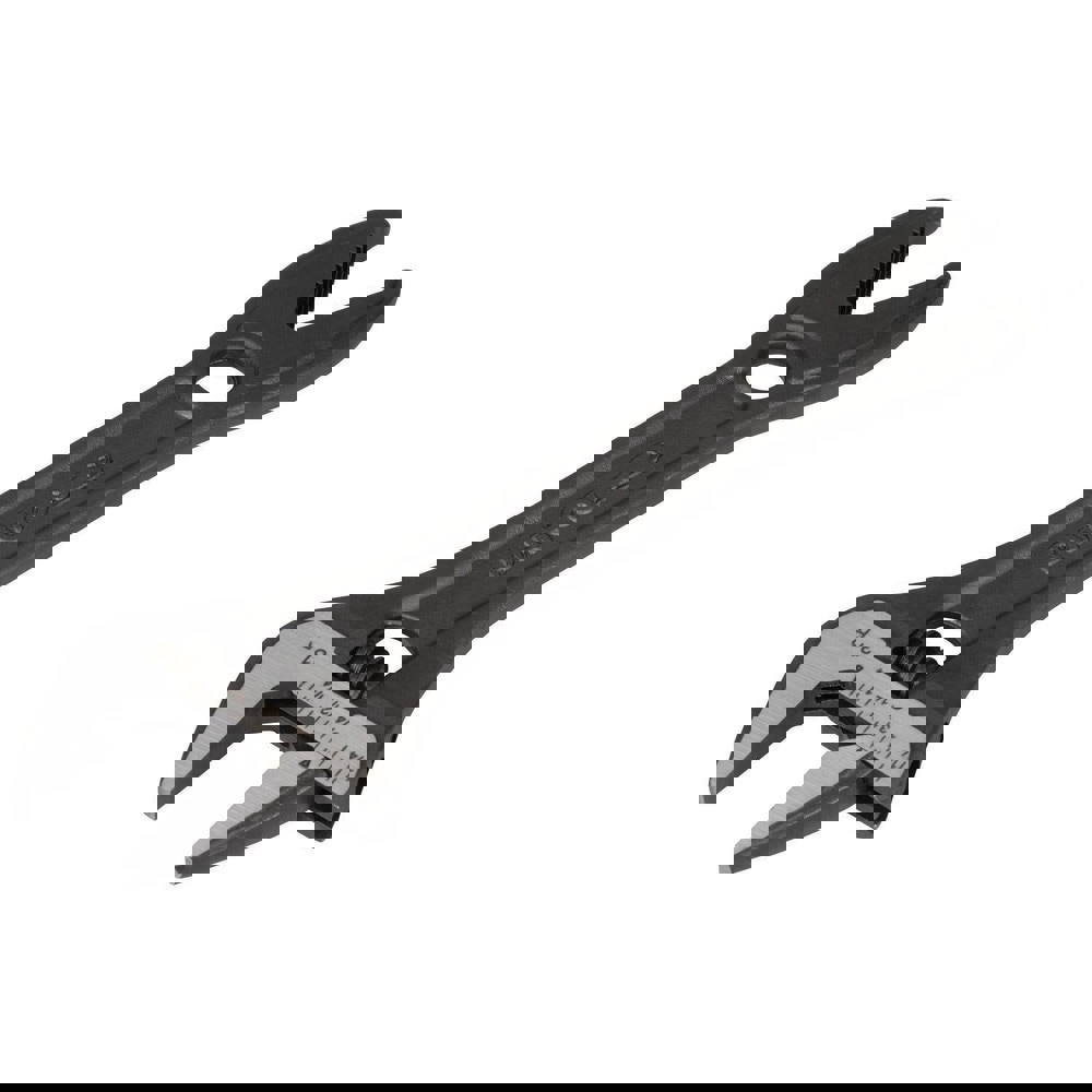 Adjustable Wrenches; Overall Length (Inch): 8 ; Finish: Black Oxide ; Handle Type: Contoured ; Measuring Scale: Yes ; Ratcheting: No ; Lockable: No