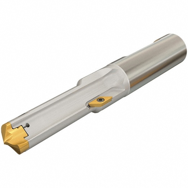 Replaceable-Tip Drill: 14.01 to 15 mm Dia, 39.03 mm Max Depth, 18.01 mm Weldon Flat Shank