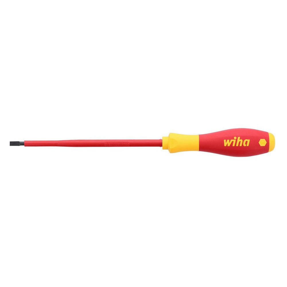 Slotted Screwdrivers; Blade Width (Inch): 3/16 ; Blade Length (mm): 150.0000 ; Overall Length (Decimal Inch): 10.2000 ; Handle Type: Cushion Grip; Insulated ; Handle Length (Decimal Inch - 4 Decimals): 4.3000 ; Handle Color: Red; Yellow