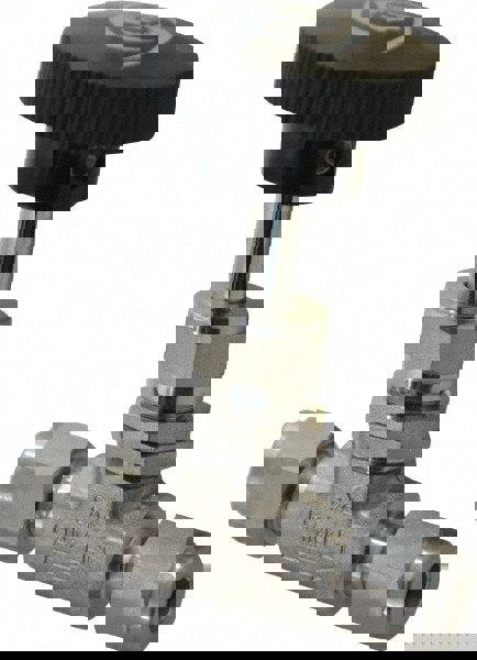 Needle Valve: Round Knob Handle, Straight, 1/4